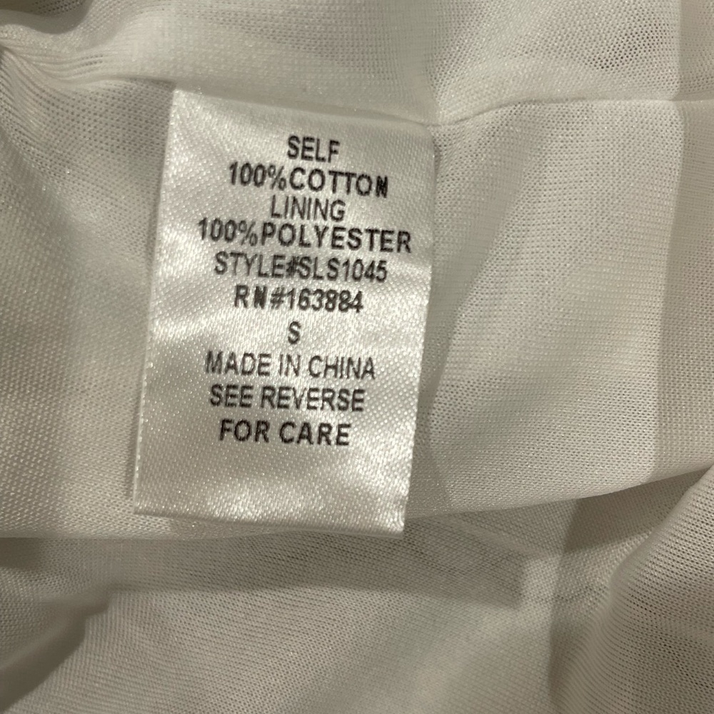 Hudson Gray White Floral Embroidered Tiered Skirt Boho Cottage Core Cowgirl Chic - Picture 7 of 7